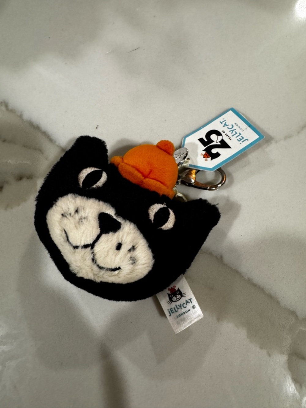 Jellycat NWT logo cat bag charm